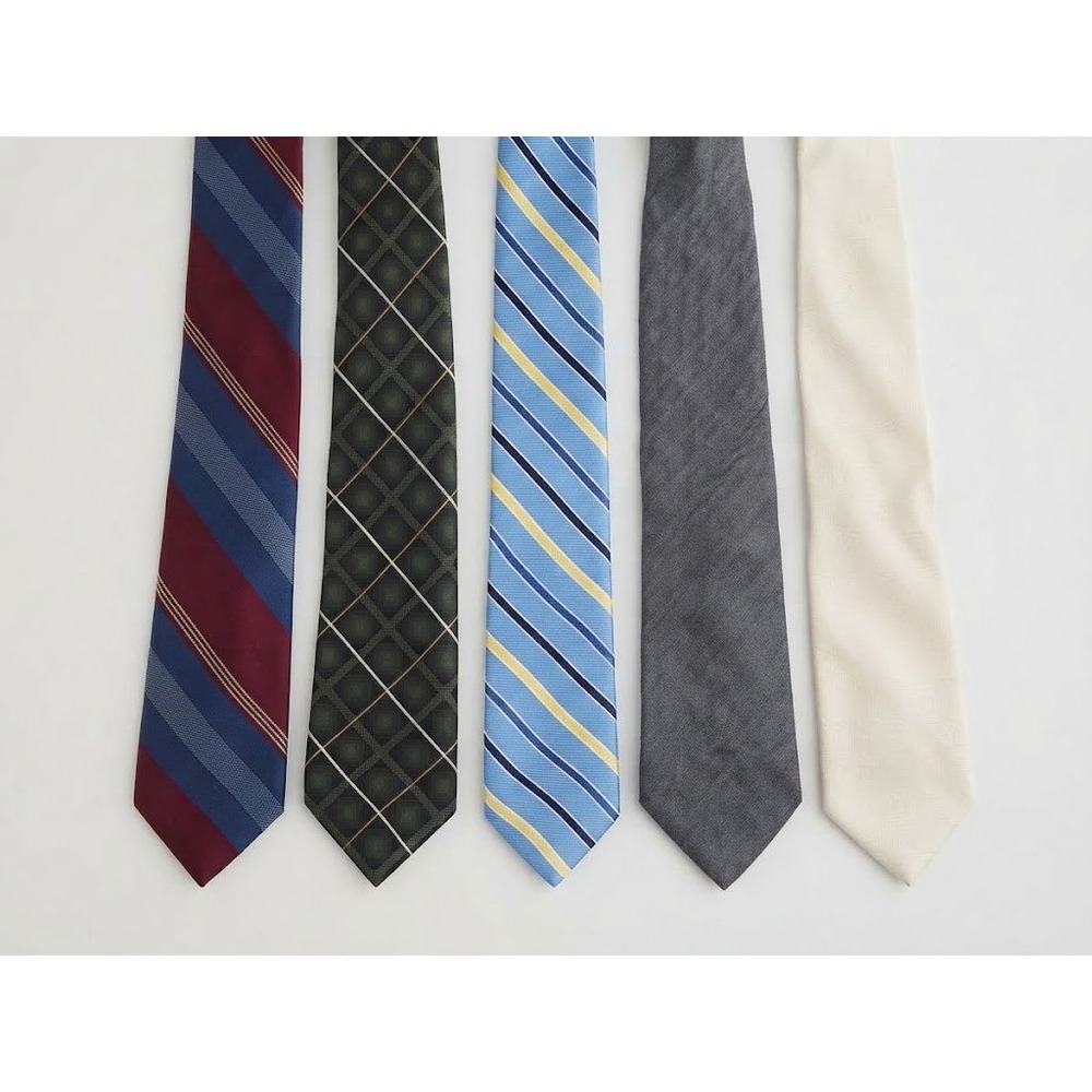 Professional Necktie Lot Mens Multicolored Excellent Silk Striped Geometric 5pc